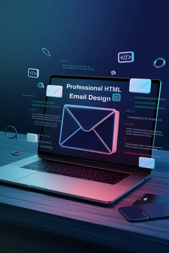 A picture of laptop which showing an email symbol